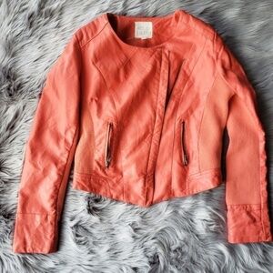 Thread & Supply Faux Leather Moto Jacket L